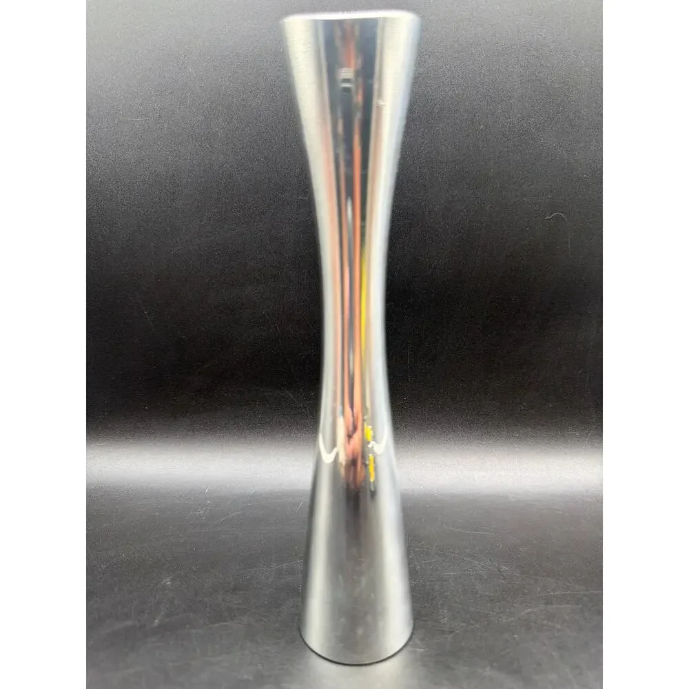 Vintage 1994 Nambé Studio #6077 sculptural bud vase designed by Karim Rashid
